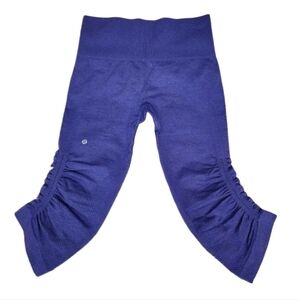 Lululemon Athletica In The Flow Crop Leggings Power Purple Size 4